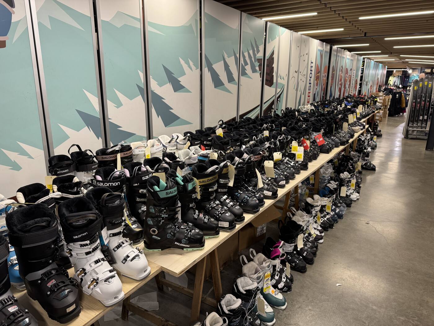 Rangées de chaussures